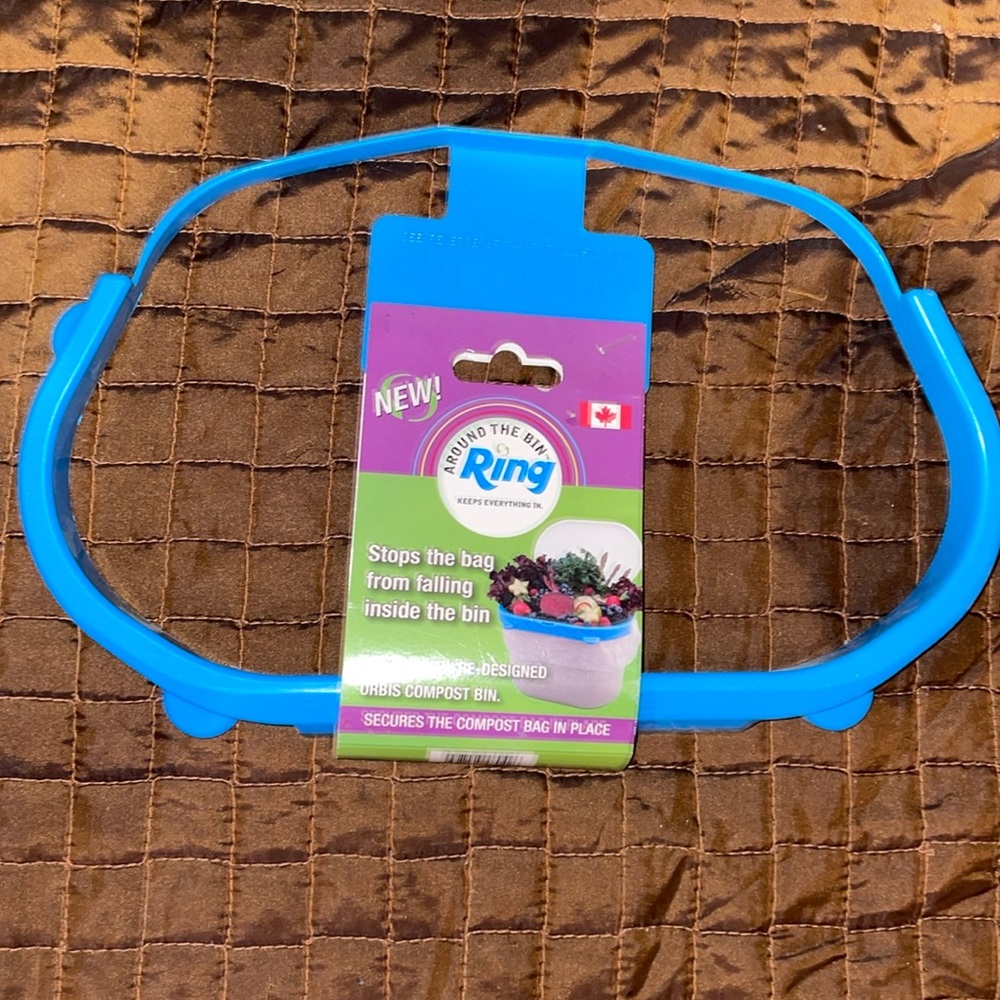 Green bin recycle bin bag compost bag cover clip in